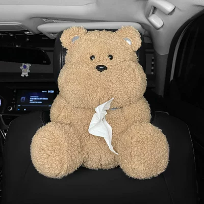 Car tissue box/set: Plush Paper Box - fat-bear-tissue-box