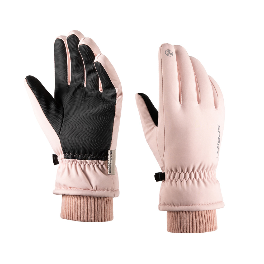 冬季保暖手套男士加絨加厚防風(fēng)防水觸屏摩托車女騎行健身滑雪手套