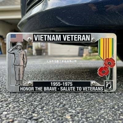 Cross-Border New Product Vietnam Veteran Tribute License Plate Frame Vietnamlicense Plate Frame