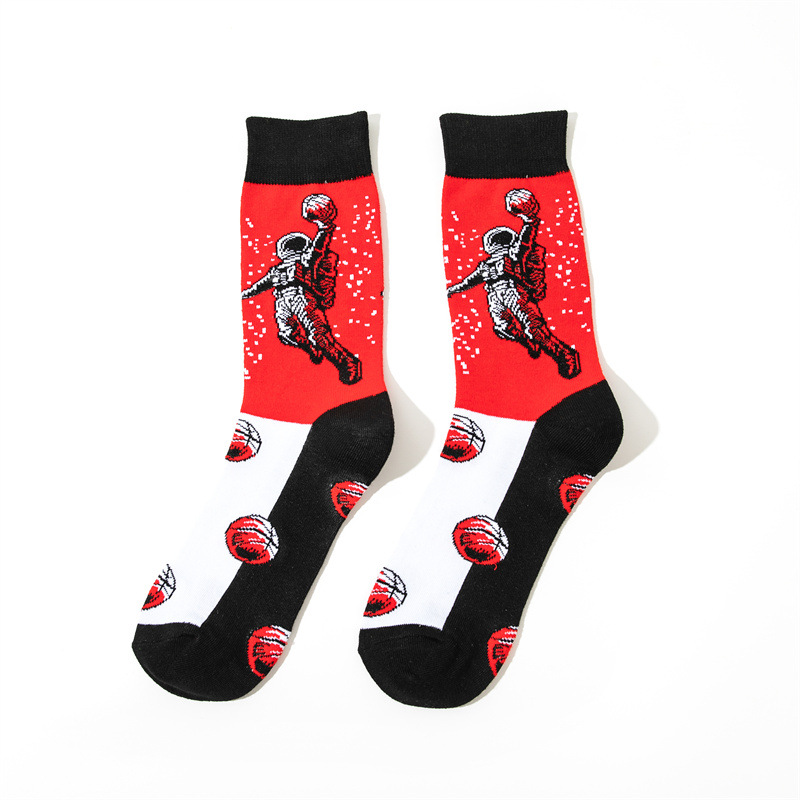 Men's Anime Pattern Crew Socks Cartoon Character Long Tube Style_voghion.com
