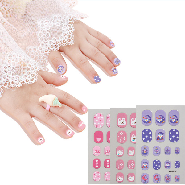 cartoon waterproof kids nail stickers