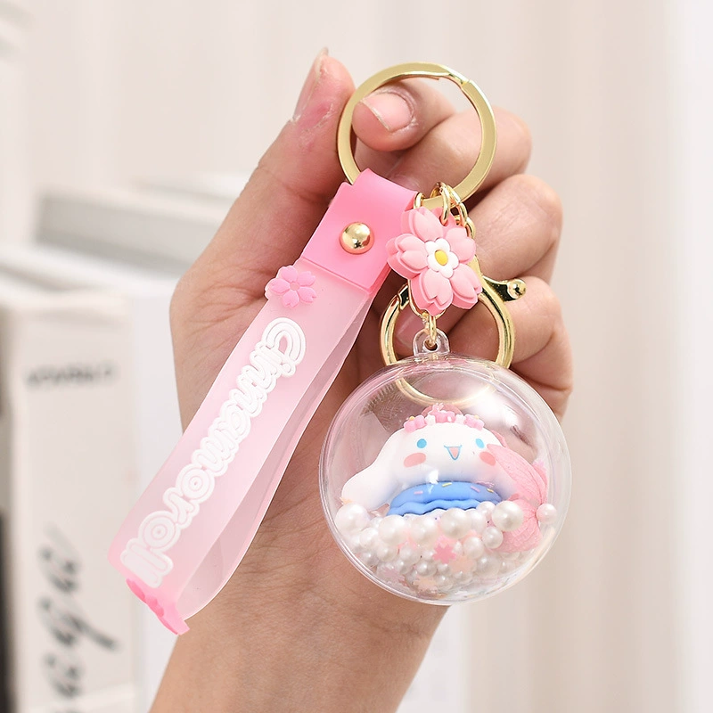 Sanrio, оригинальный мультяшный брелок, для автомобильных ключей, подвеска, аксессуар, высококачественный стиль