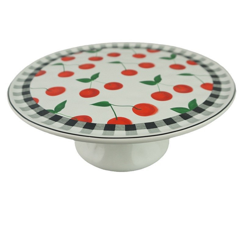 Plato de pastel de cerámica nórdica, plato de relieve, plato de bocadillos de té de la tarde, plato de postres de boda