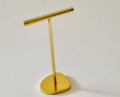 라운드 베이스 스몰 사이즈 골든 미러 T 자형 귀걸이 프레임