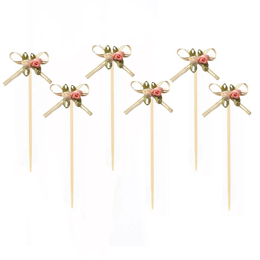 Lugar del fabricante Pajita de papel con lazo creativo Decoración de fiesta Postre Taiwán Vestido de cumpleaños Botella de pudín Plugin de pastel