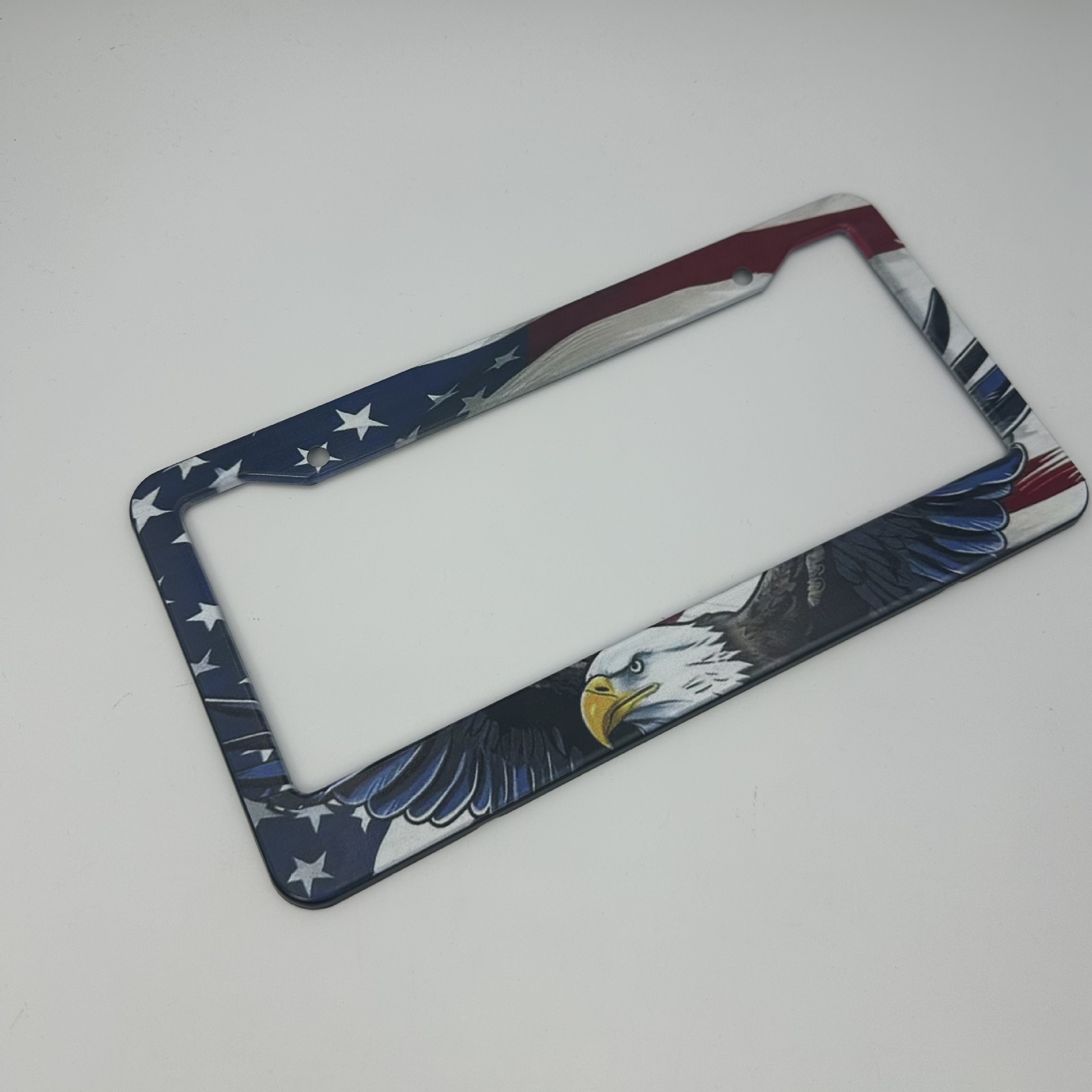 US-standard aluminum alloy license plate frame with personalized full-print design, thickened and anti-drop fixed license plate holder, customizable