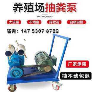 Fecal Suction Pump, Fecal Suction Pump, Farm Non-Clogging Septic Tank Direct Suction Pump, Chicken, Duck and Pig Feces Self-Priming Feces Pump