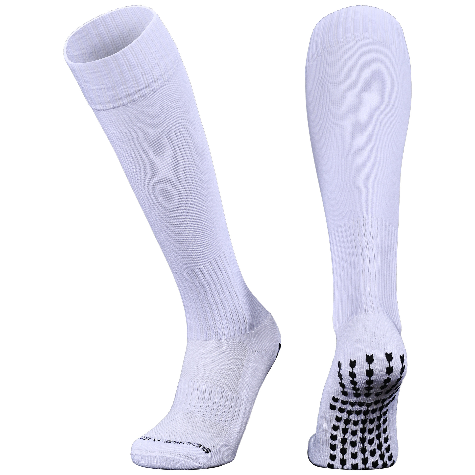 6121 Pure Color Long Football Socks for Men and Teenagers Professional Competition Adult Sweat-Absorbent and Wear-Resistant Rubber Particle Anti-Slip Sports Socks