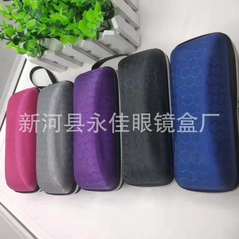 Manufacturer Wholesale New Pressure-Resistant Eva Sunglasses Zipper Case, Portable Eyewear Case with Hook Zipper