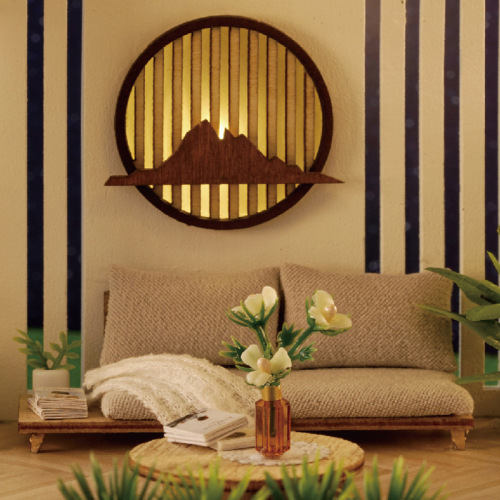 Premium Gift Smart House DIY Small House Tranquil and Elegant Assembled Two-Story Wooden Villa Model Toy Wholesale