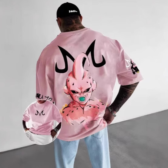 Men's Top Anime Character 3D Printed Short-Sleeve Japanese Otaku Style T-Shirt Tcg Enthusiast Top Street Short-Sleeve