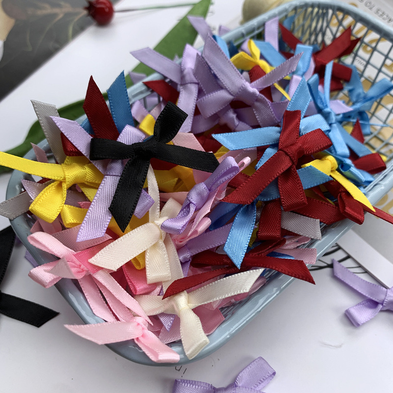 High-End 0.6cm Wide Ribbon Machine-Made Bow Handmade DIY Material Clothing Accessories Hair Accessories Card Holder Decorative Material