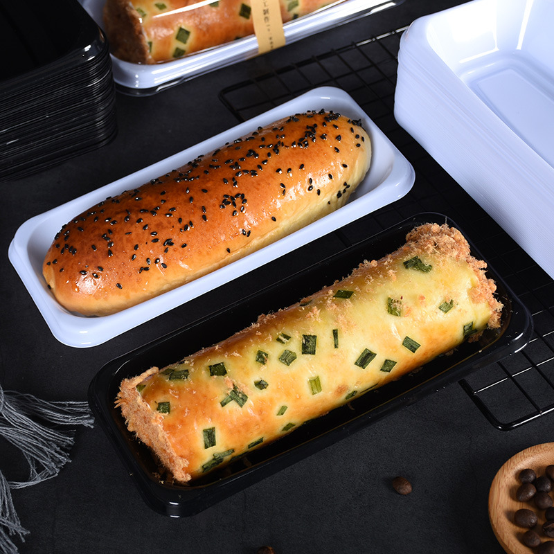 Pooh Y511 caja de pastel transparente embalaje desechable pastelería hornear pan caja de embalaje Corte rectangular de succión