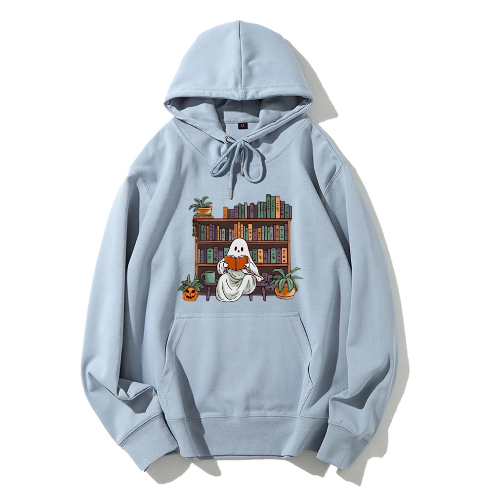 Ghost Library Sweatshirt Halloween Books Sweater Ghost Reade