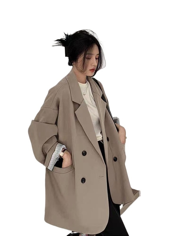 小西装外套女2025春春秋新款时尚韩版气质宽松学院风西服女上衣潮|undefined