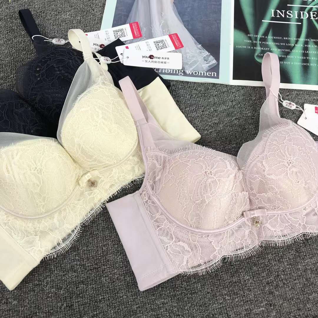 Bréster de alta calidad estilo de encaje jacquard transpirable ajustable confort lateral plegable ropa interior de botón múltiple