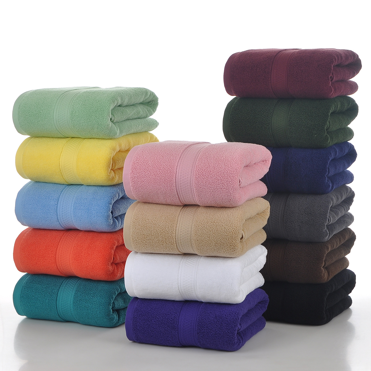 Factory wholesale bath towel cross-border best selling style plain cotton bath towel wholesale household bath towel soft absorbent