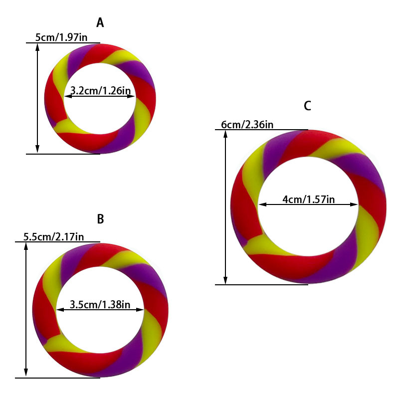 Men’s Silicone Rainbow Locking Ring, Long-Term Wear Delay Ring, Yellow Large — detail image 5