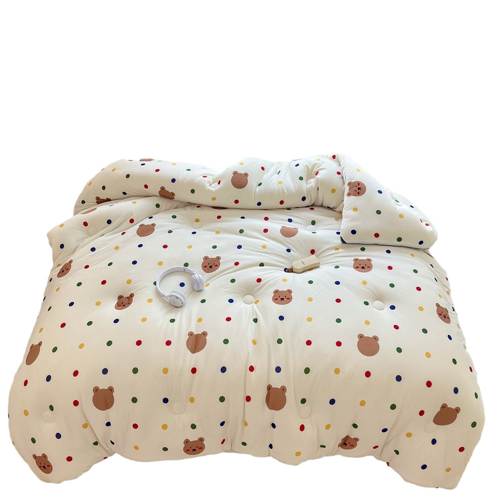Edredón infantil de invierno, algodón de tejido de leche suave, 80% fibra antibacteriana, lavable y amigable con la piel