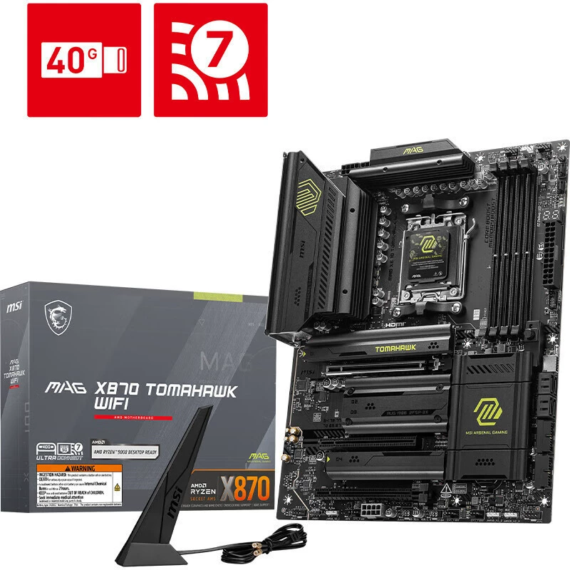 Материнская плата MSI X870 Tomahawk WiFi Tomahawk - совместима с AMD CPU 9900X/9950