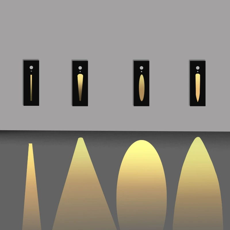 Встраиваемый магнитный датчик движения для освещения, вертикальный светодиодный светильник для ступеней лестницы, умный угловой ночник 3 Вт.
