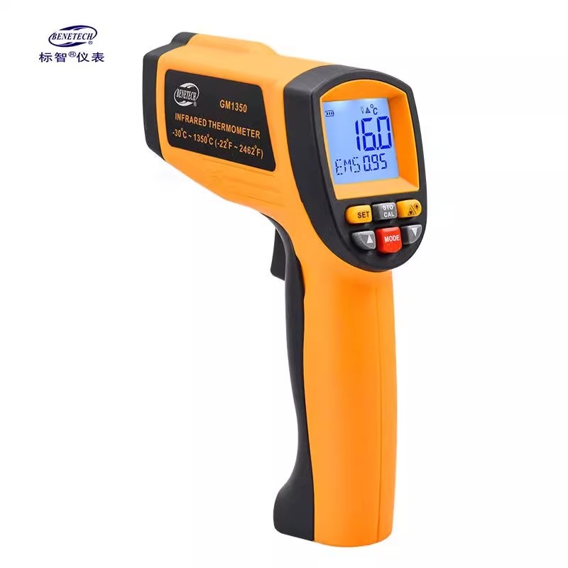 标智GM1350高精度红外线测温枪工业厨房烘焙温度计测油温测量仪