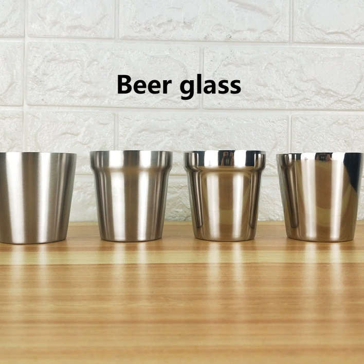 Трансграничная чашка из нержавеющей стали для рта Бар Чашка для воды Пивная чашка Двухслойная чашка чая подарок