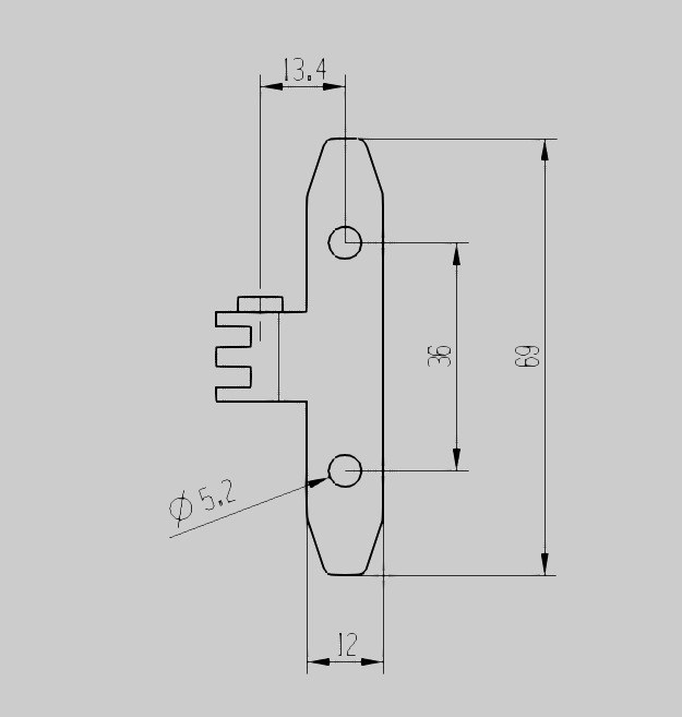 座管尾支架尺寸图