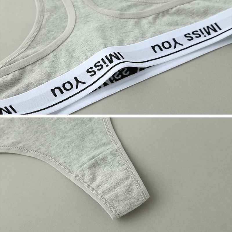 Трусы низкой посадки из хлопка (пояс waistband I Miss You), дышащий бесшовный дизайн, размеры S–XL