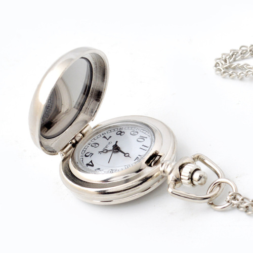 New enamel Frozen small pocket watch cartoon style children's pocket watch retro enamel hanging chain watch wholesale