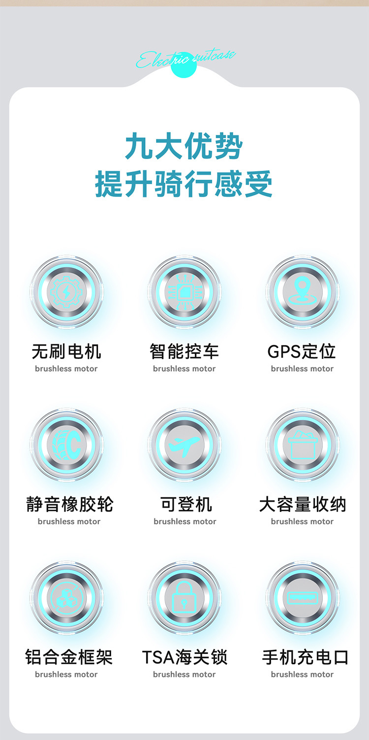 Small Electric Suitcase Can Be Used on High-Speed Rail, Boarding and Boarding on Airplanes. Electric Suitcase Is Compact, Portable and Foldable