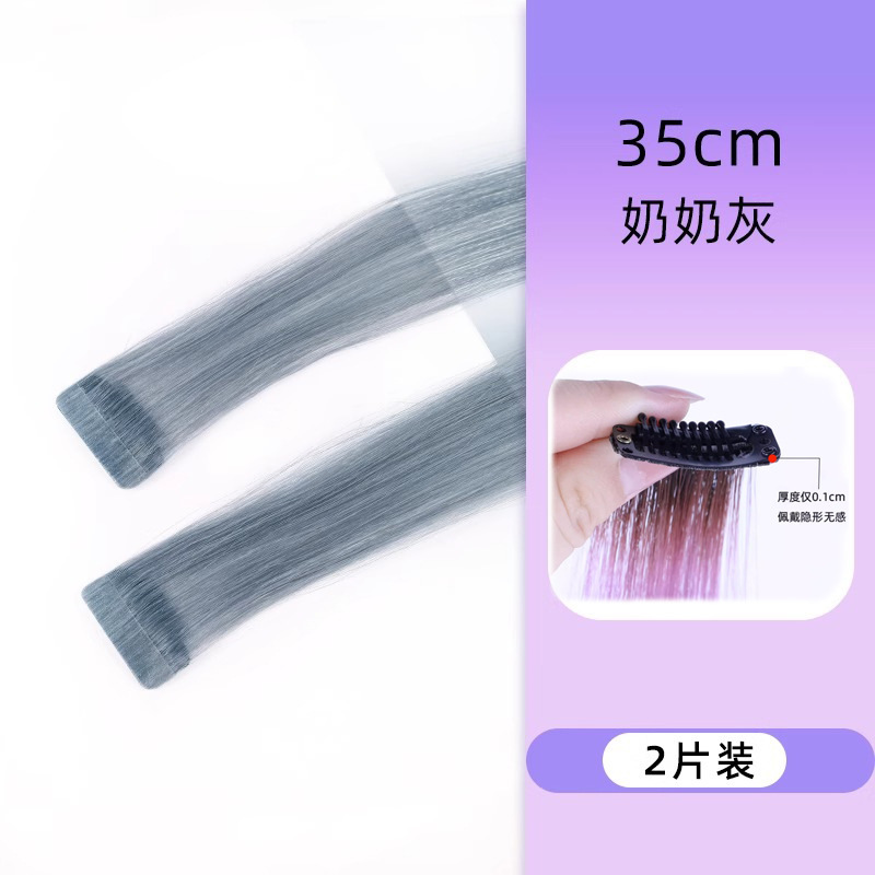 Cabello real colgante oreja teñido pelo corto picado teñido una pieza de pelucas de color blanqueado natural extensiones de cabello invisibles pelucas