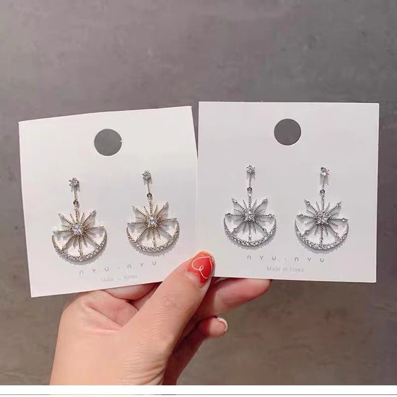 Sophisticated elegant universal earrings solar-powered