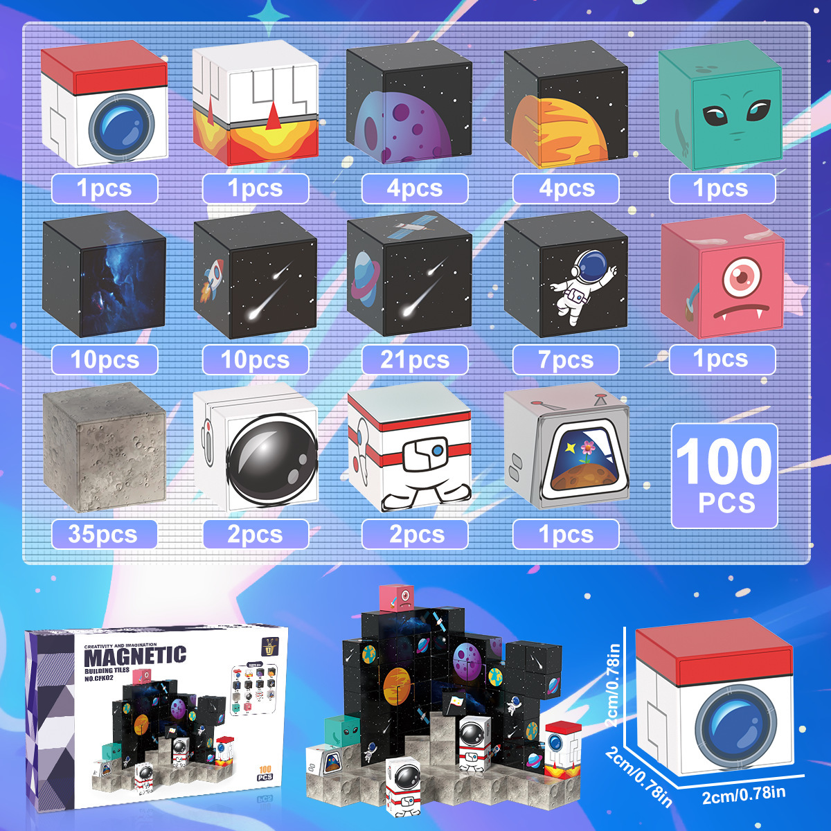 Transfronterizos luminosos My Magnetic World Blocks Set Modelos Juegos para niños escenas perimetrales Juguetes de luces