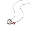 Small chain for key bag  heart shaped, cute zirconium, necklace, pendant, internet celebrity, micro incrustation