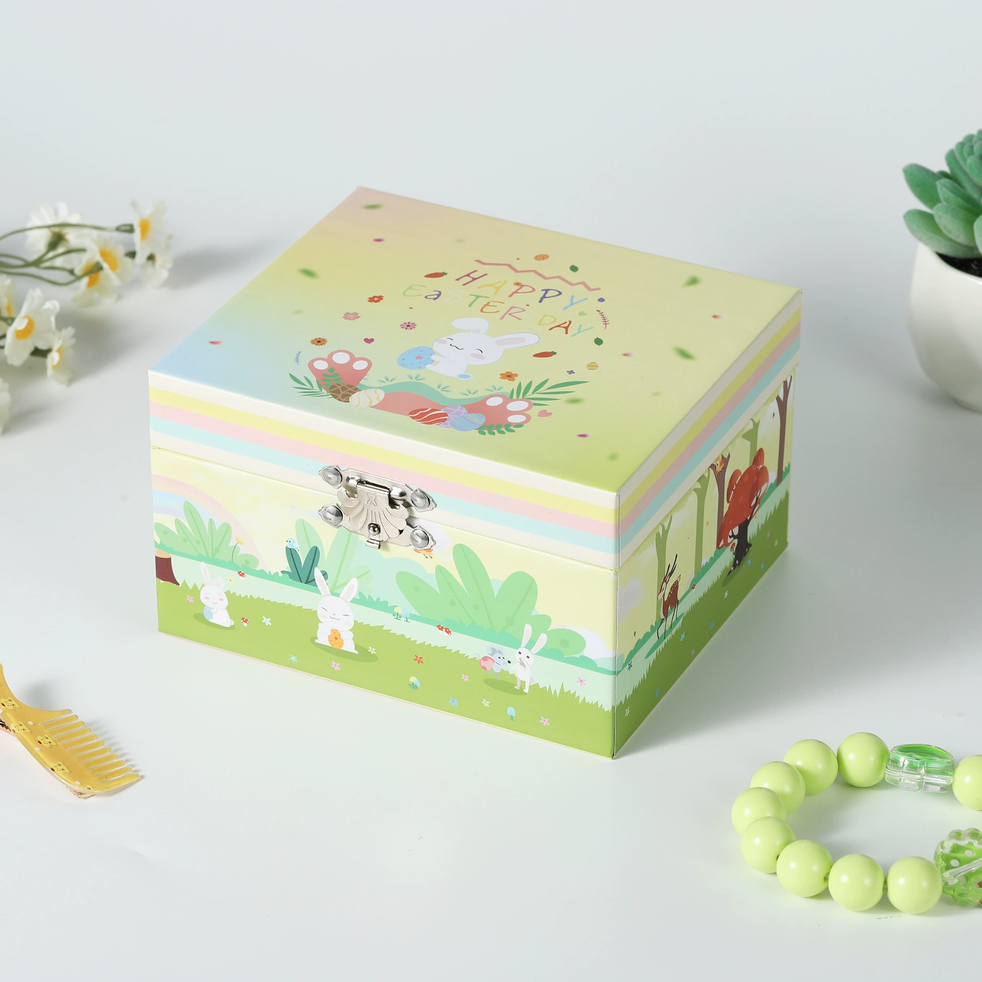 Музыкальная шкатулка Восемь звуков Ювелирная коробка Подарок Креативная слепая коробка Принцесса Украшения Коробка Ремесла