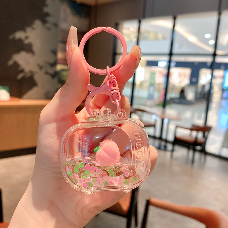 Cartoon Dream Bear Girl Keychain leche rosa muñeca adorable bolso de pareja colgante pequeño regalo al por mayor