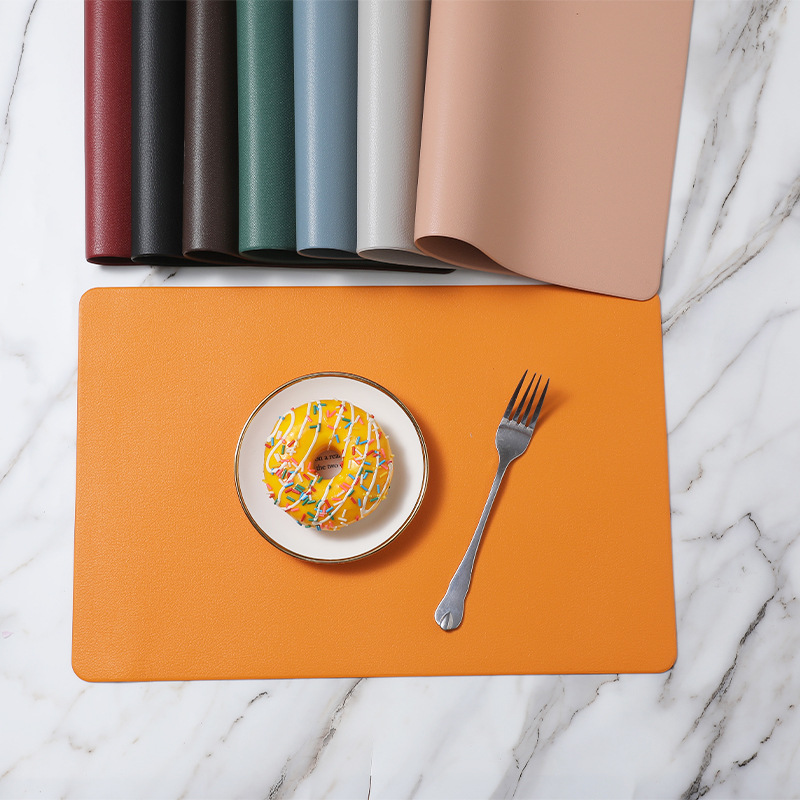 Transfronteriza exclusiva impresión en color tejido Teslin placemat lavable hogar regalo recubierto de PVC Western placemat LOGO