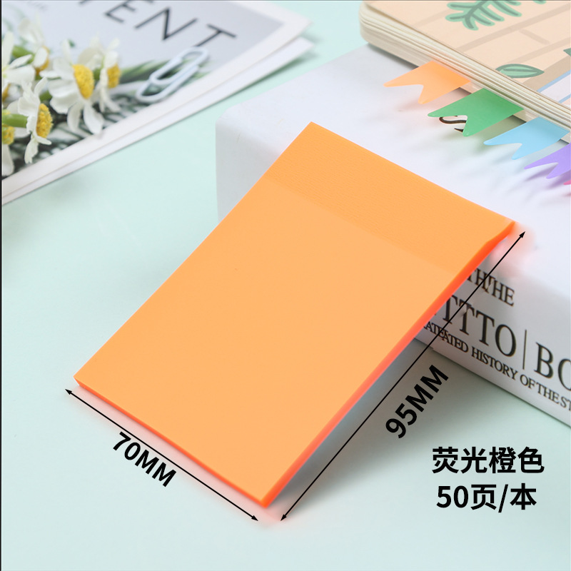 Directo de fábrica transparente nota adhesiva de color nota adhesiva Morandi etiqueta de color de plástico PET nota fuerte etiqueta adhesiva