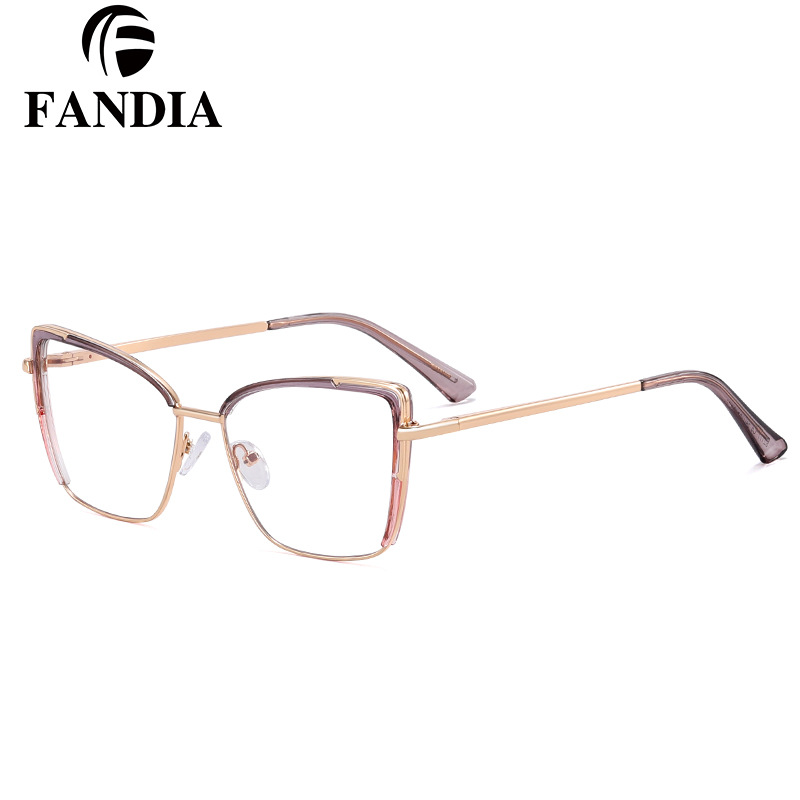 82177 nuevo comercio exterior transfronterizo brasileño venta caliente doble marco de gafas de color fuente de fábrica puede equiparse con gafas de miopía mujer image 3