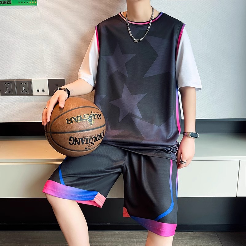 Summer Short-sleeved T-shirt Boys Junior High School Senior high school Students Quick-drying Basketball Clothes suit Teenagers Big Kids Sports Jersey