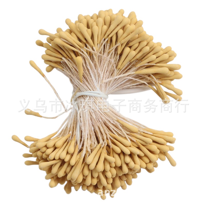 2 mm, 390 piezas, núcleo de flor mate, flor artificial, estambre de yeso ecológico, material para rosas y lirios, cabezal a juego