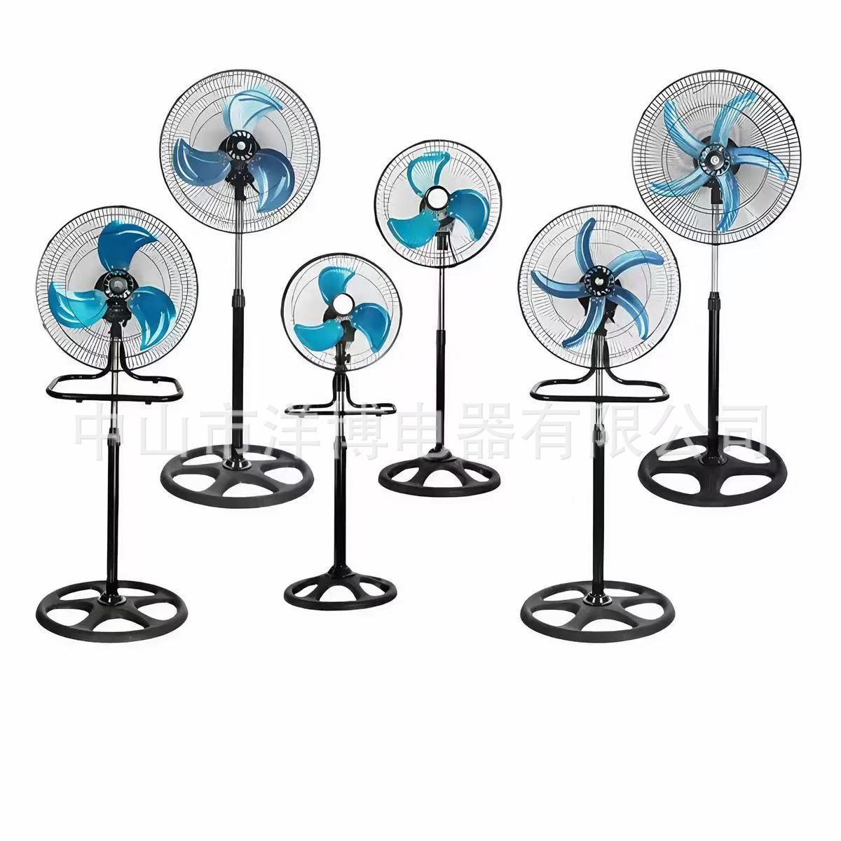 Ventilador industrial de pie de 18 pulgadas, modelo 3 en 1, 110V para Sudamérica, gran potencia y flujo de aire, exportación transfronteriza