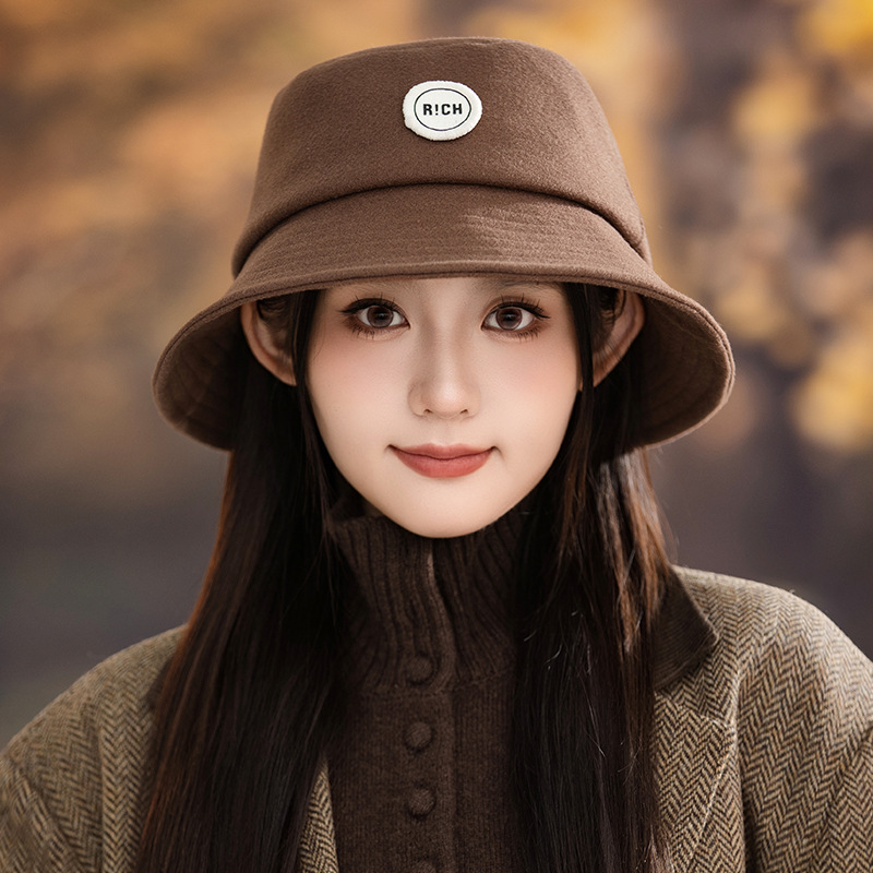 秋冬帽子女款复古渔夫帽户外防风显脸小盆帽时尚百搭英伦风保暖帽|undefined
