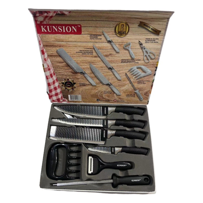 Fábrica Comercio exterior Venta Directa cuchillos ocho piezas traje cuchillos traje hogar rebanar cuchillo oso garra carne separador combinación utensilios de cocina