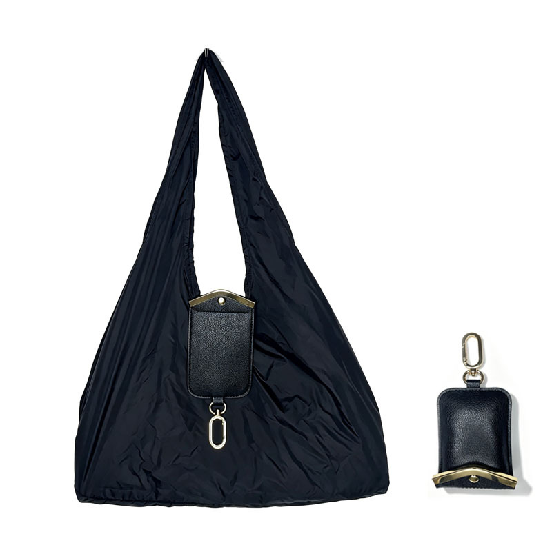 Cross-Border Ins-Style Keychain Storage Bag, Nylon Waterproof Shopping Bag, Foldable Convenient Handbag, Shoulder Bag, Underarm Bag