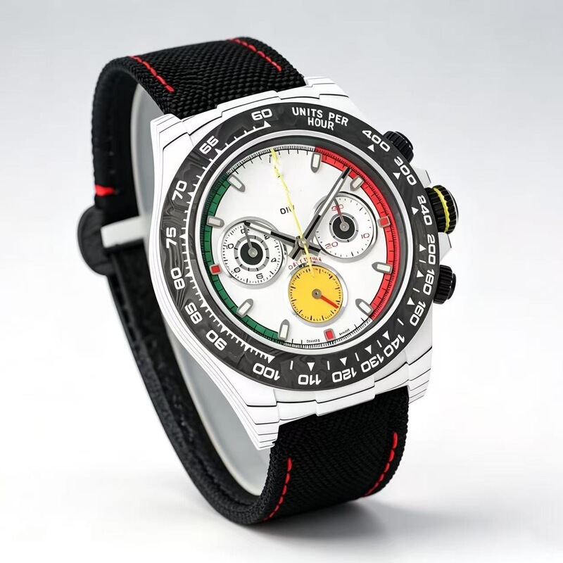 Popular foreign trade product DIW Daytona quartz watch, luminous carbon fiber material, quartz 6-hand movement, Porsche J Rolex style Popular foreign trade product DIW Daytona quartz watch, luminous carbon fiber material, quartz 6-hand movement, Porsche J Rolex style