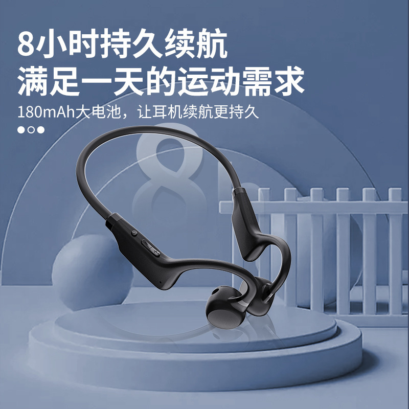 Cross-Border New Model X1 Sound-Conduction Bluetooth Headset with Tf Card Slot, Sports Wireless Headphones with Deep Bass for Leisure and Gaming