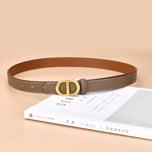 Guangzhou Belt Women's Leather Thin Belt Fashionable Versatile Decorative Dress Summer Smooth Buckle Waist Slimming Belt