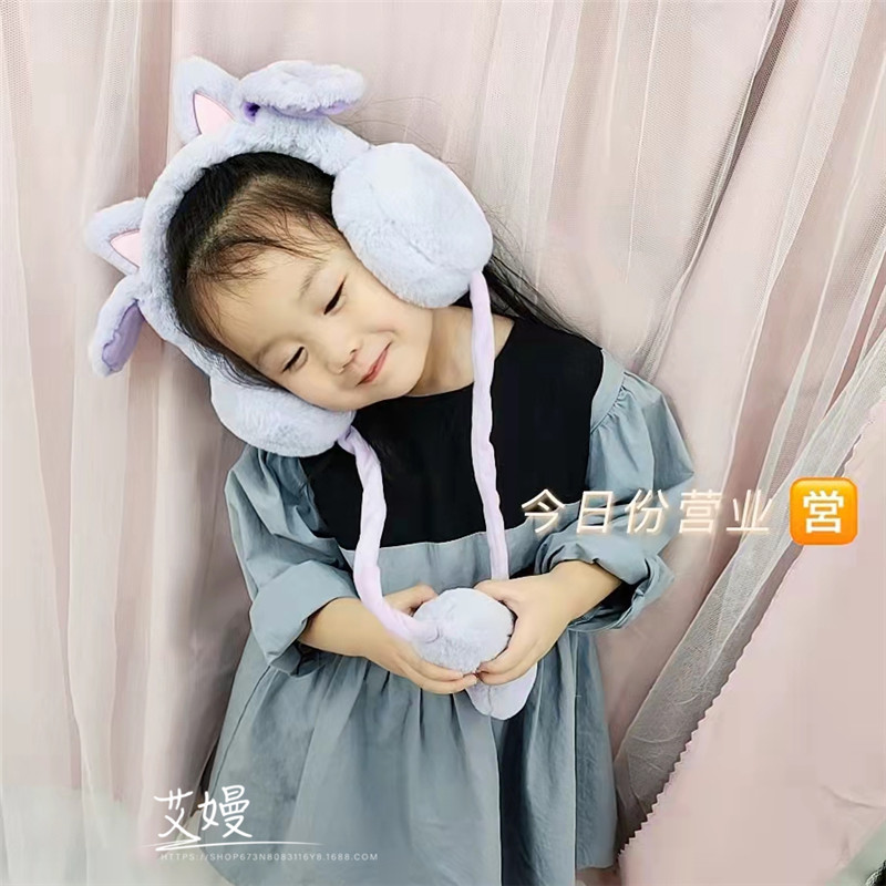 儿童耳罩冬季保暖可爱抖动小猫咪男女童卡通韩版防冻防风护耳捂暖